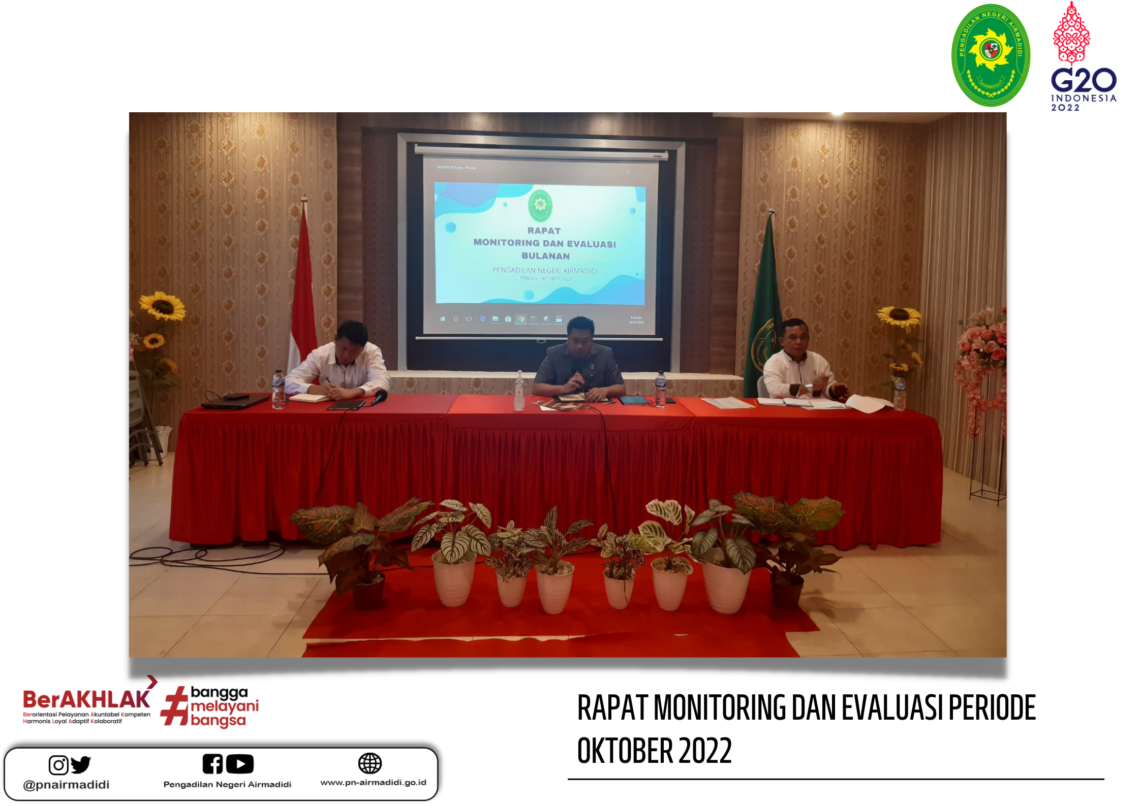 Rapat Monitoring dan Evaluasi Bulanan Periode Oktober 2022